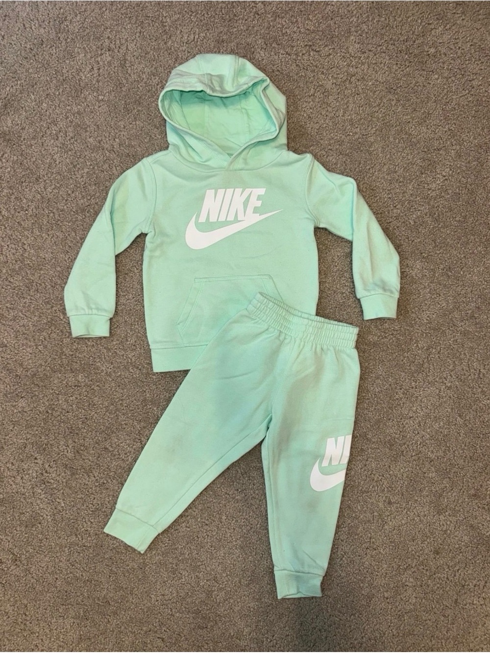 Nike Kids Mint Green Hoodie & Joggers Set
